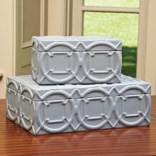  9.92147 - Arabesque Trapunto Box-Grey-Sm